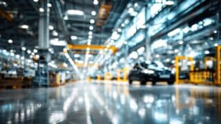 Bildbeschreibung zum Bild Absaugung Fahrzeugbau Produktionshalle