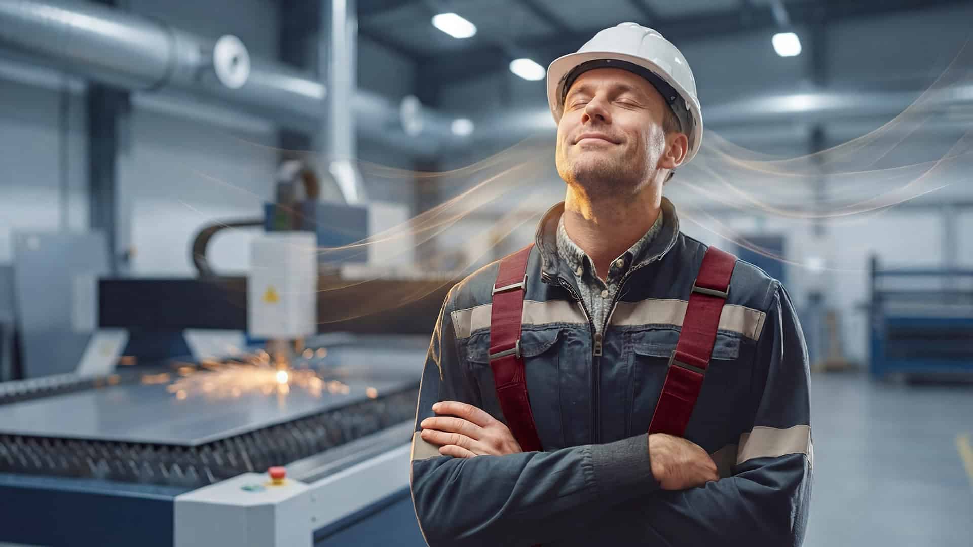 Bildbeschreibung zum Bild Absaugung Lasern Industrieanlage Aigner