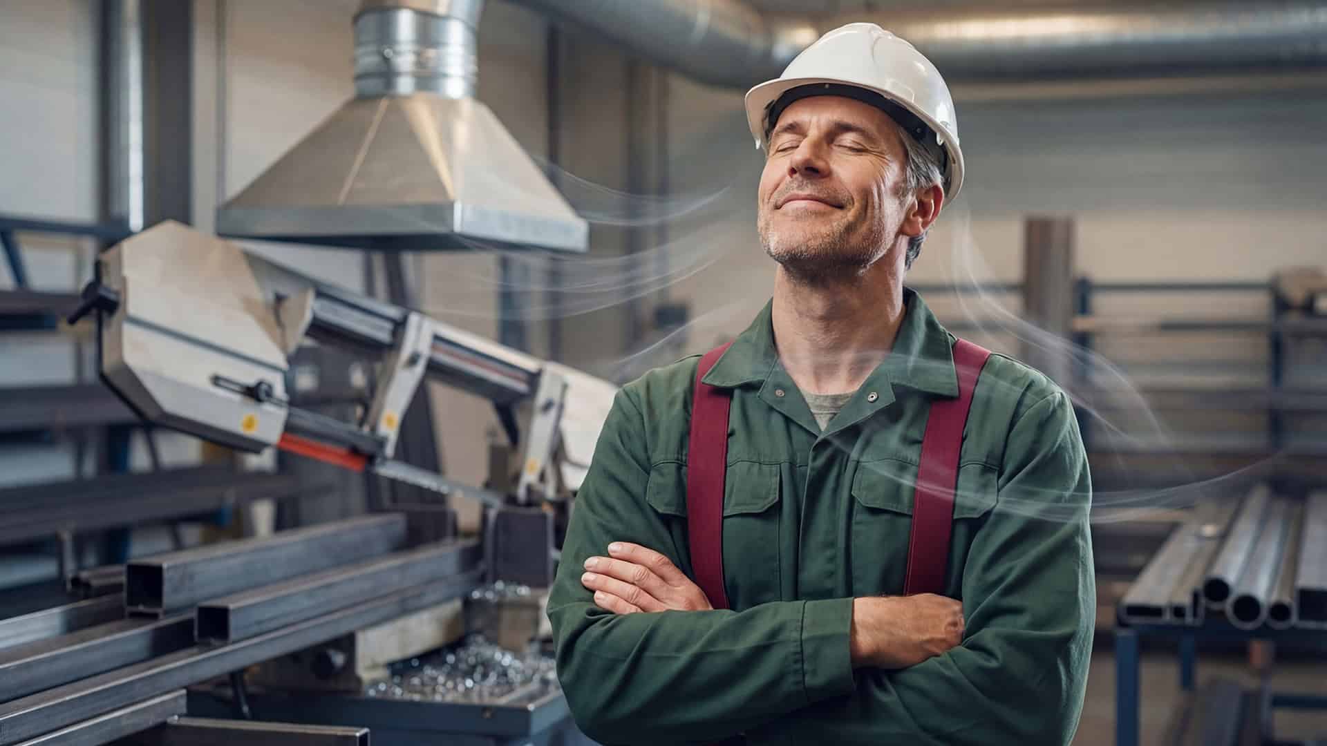 Bildbeschreibung zum Bild Absaugung Sägen industrielle Sägespanabsaugung Aigner