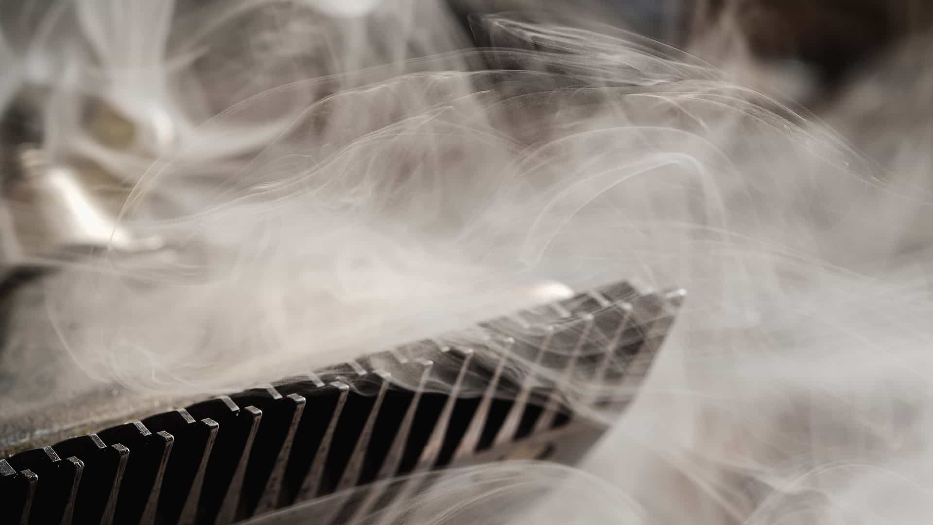 Bildbeschreibung zum Bild Kfz-Abgasabsaugung in Werkstatthalle